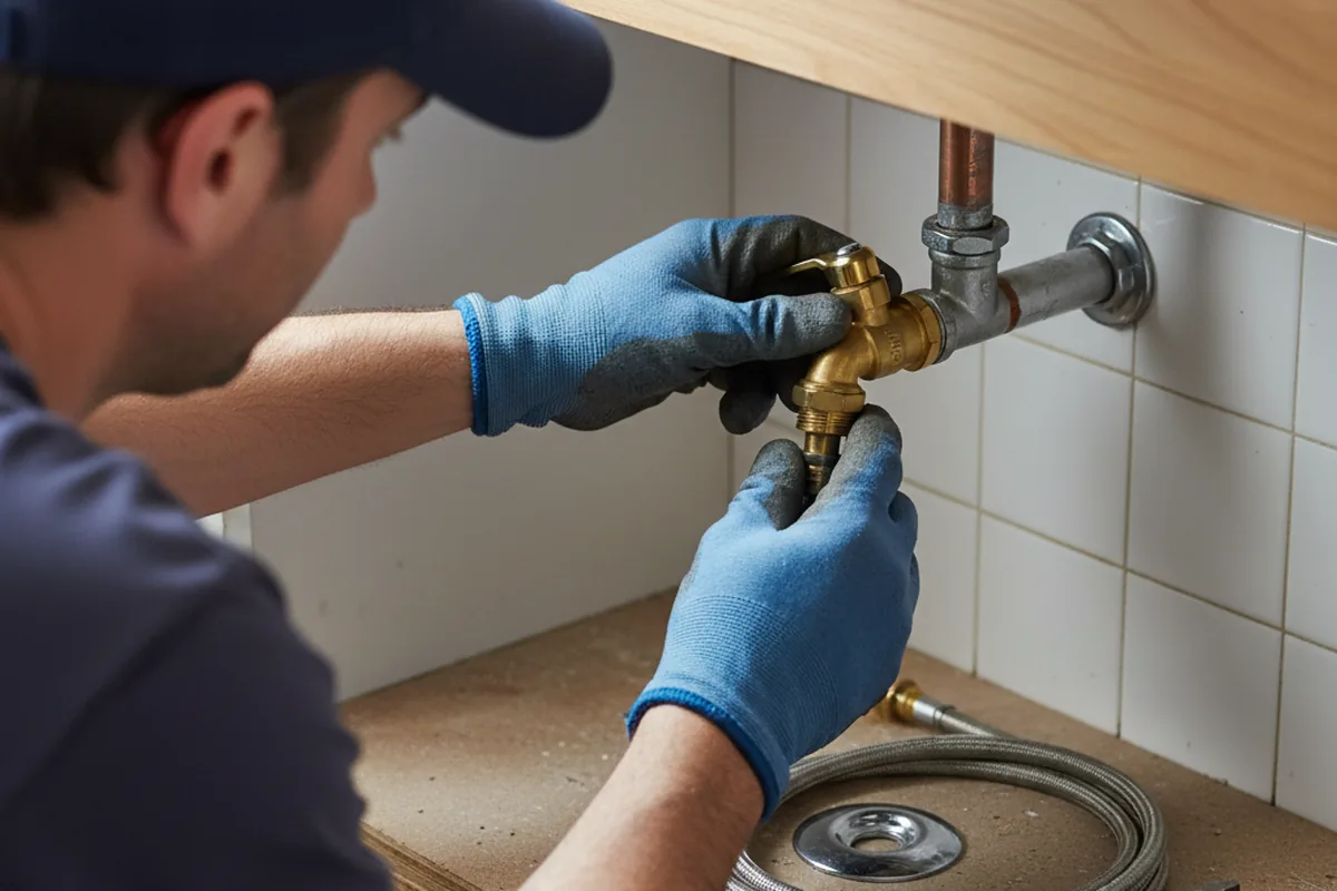 Shutoff valve and fitting work during Burst Pipe Repair in Icard